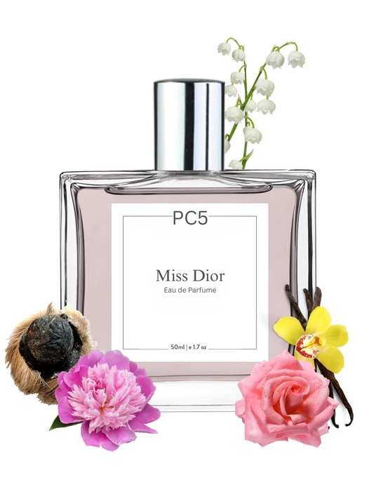 PC5 Miss Dior Perfume EDP Spray for Women | Sweet Vanilla Fruity Rose Floral Fragrance | Luxury Gift for Her