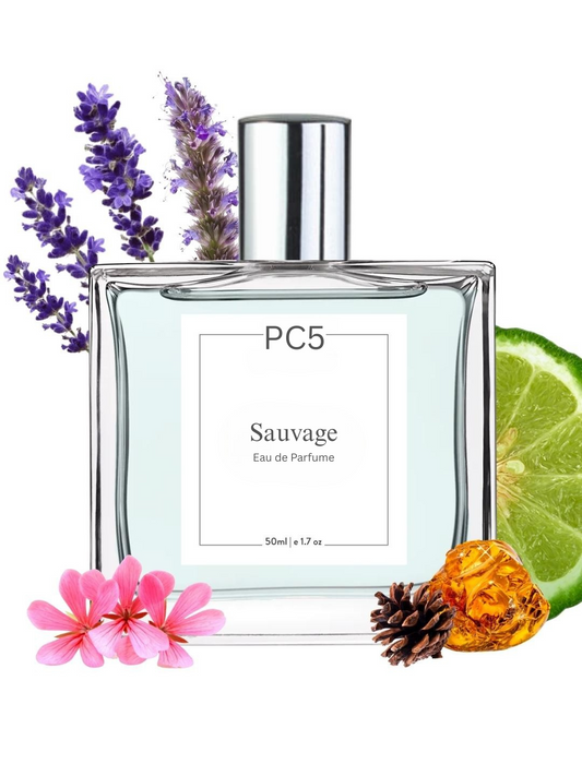 PC5 Sauvage Perfume EDP Spray for Men | Spicy Amber Citrus Fragrance Accords | Luxury Gift for Him