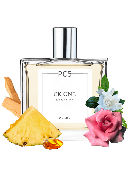 PC5 CK ONE Unisex Perfume EDP Spray for Men & Women | Citrus Fresh Woody Fragrance Accords | Luxury Gift for Him / Her