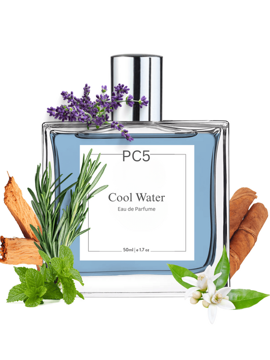 PC5 Cool Water Perfume EDP Spray for Men | Aromatic Fresh Spicy Fragrance Accords | Luxury Gift for Him