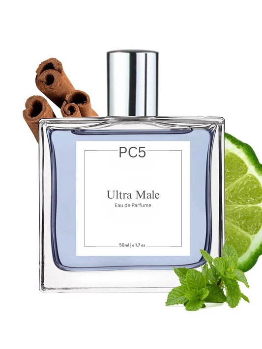 PC5 Ultra Male Perfume EDP Spray for Men | Vanilla Warm Spicy Fruity Fragrance Accords | Luxury Gift for Him