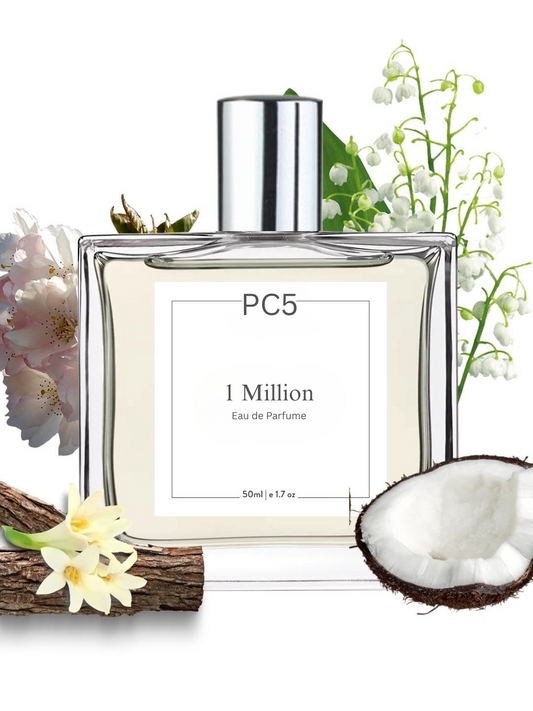 PC5 One Million Perfume EDP Spray for Men | Amber Woody Fresh Spicy Fragrance Accords | Luxury Gift for Him
