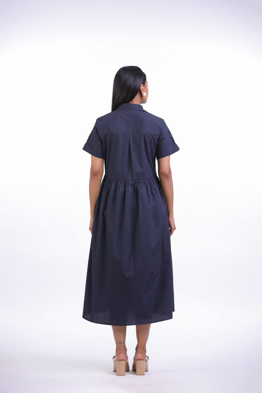 Women’s Navy Blue Cotton Dress