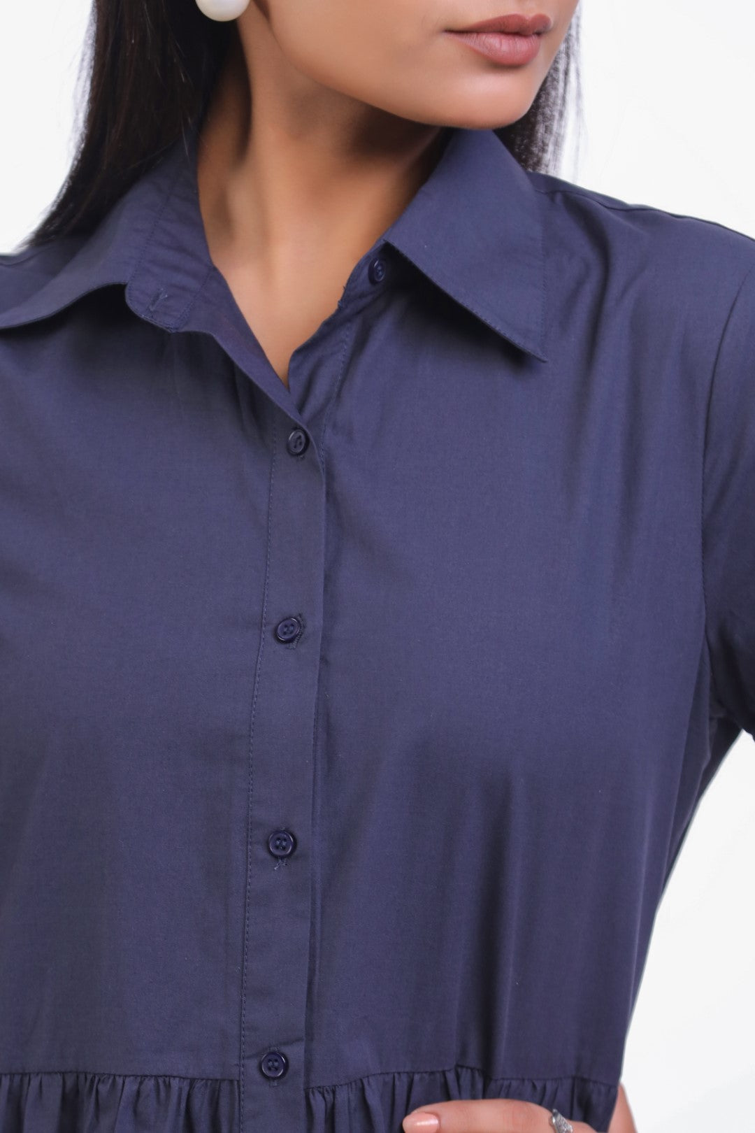 Women’s Navy Blue Cotton Dress