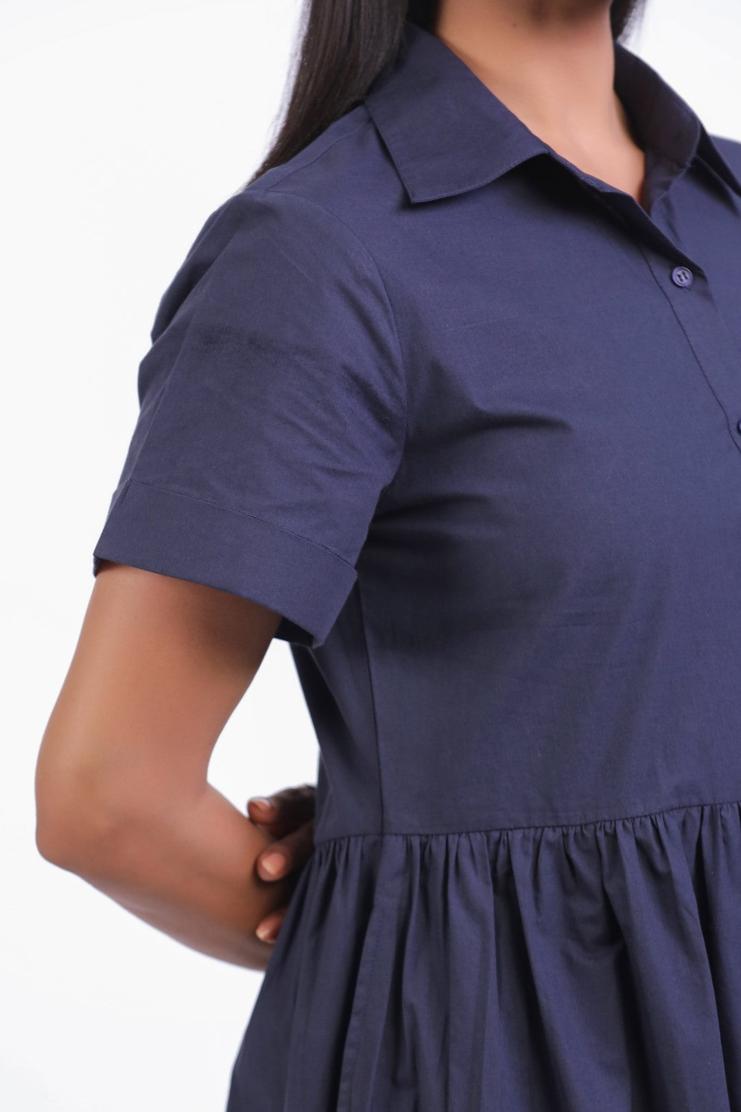 Women’s Navy Blue Cotton Dress