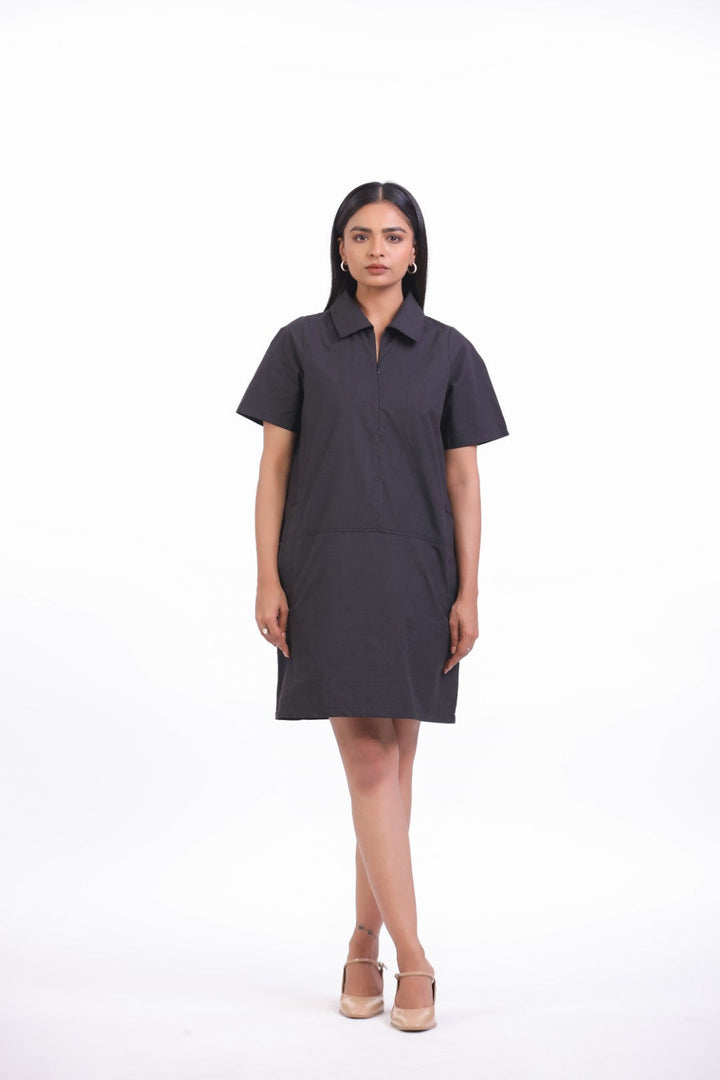 Women’s Black Cotton Dress