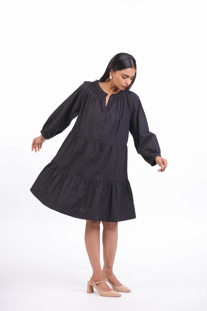 Women’s Black Cotton Dress
