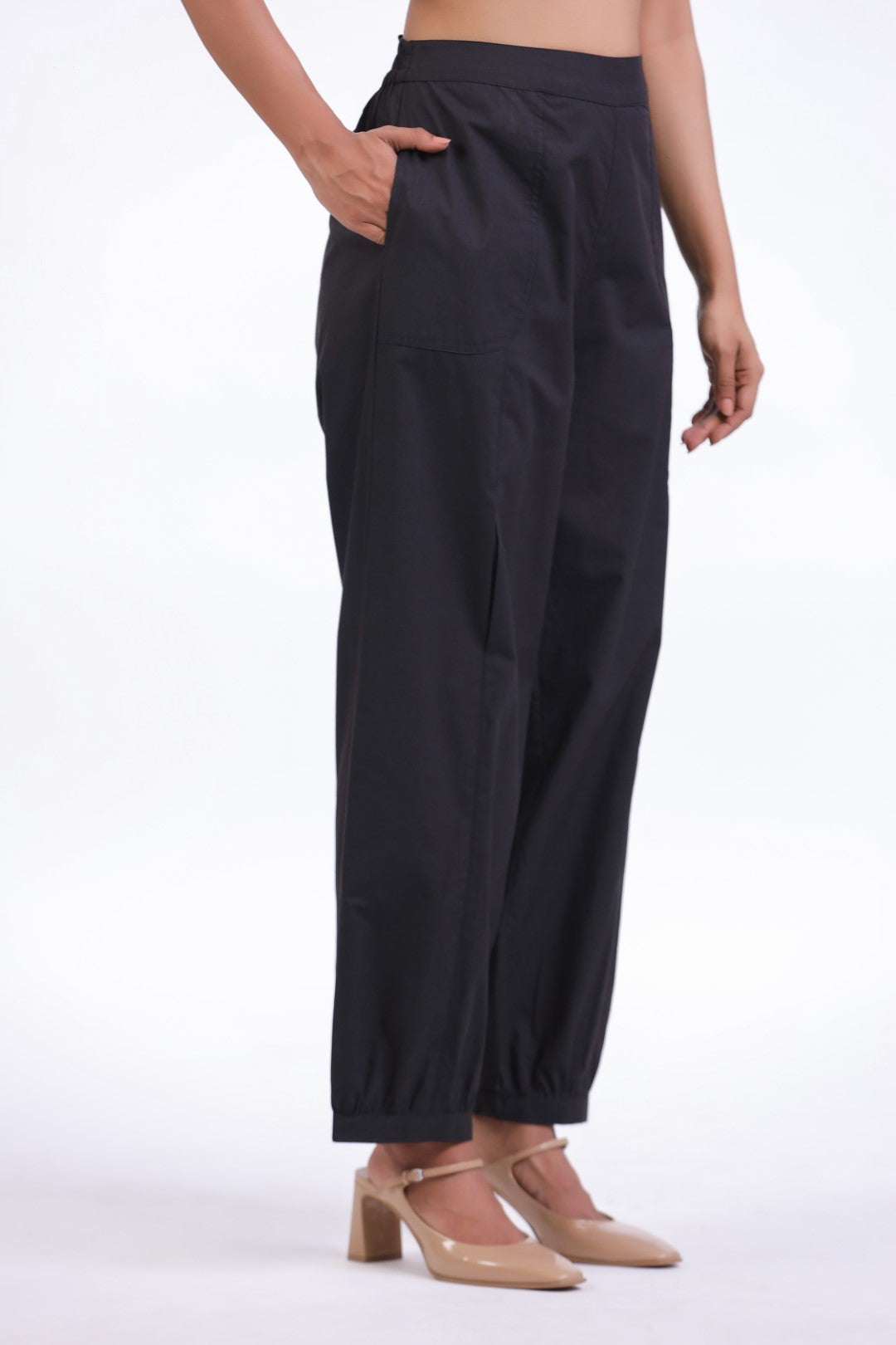 Women’s Black Cotton Trouser
