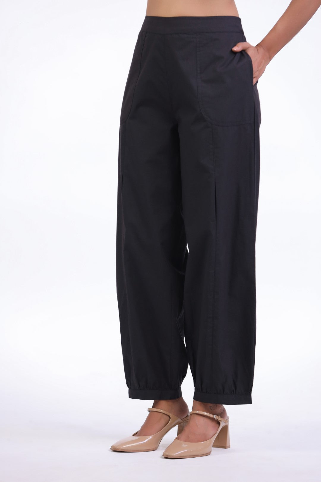 Women’s Black Cotton Trouser