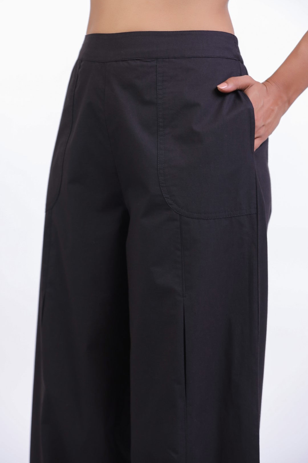 Women’s Black Cotton Trouser