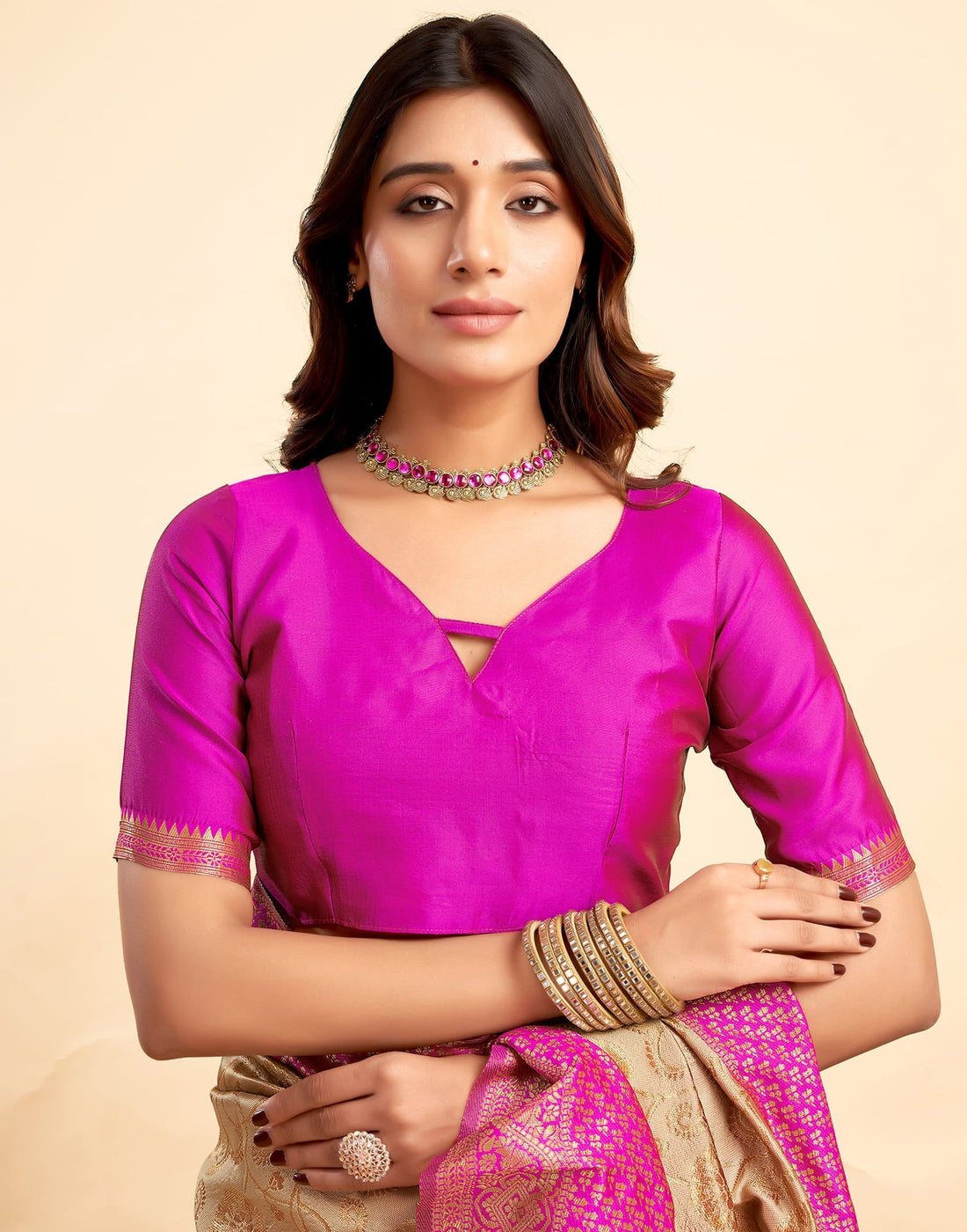 Peanut Brown Silk Woven Banarasi Saree
