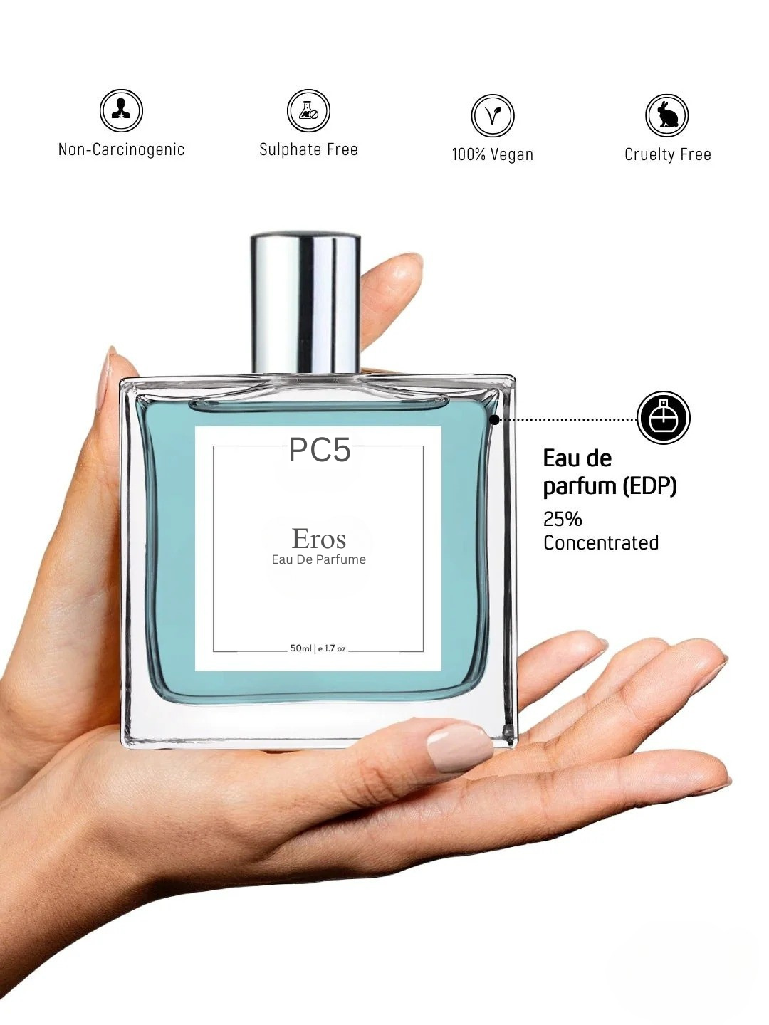 PC5 Eros Perfume for Men | Vanilla Amber Spicy Citrus Woody Fragrance | Luxury Gift for Him