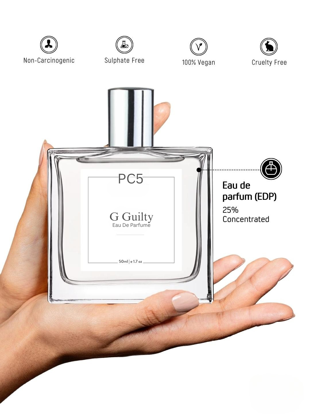 PC5 G Guilty Perfume for Women | Eau De Parfum Spray | Citrus Lavender Woody Fragrance Accords | Luxury Gift for Him
