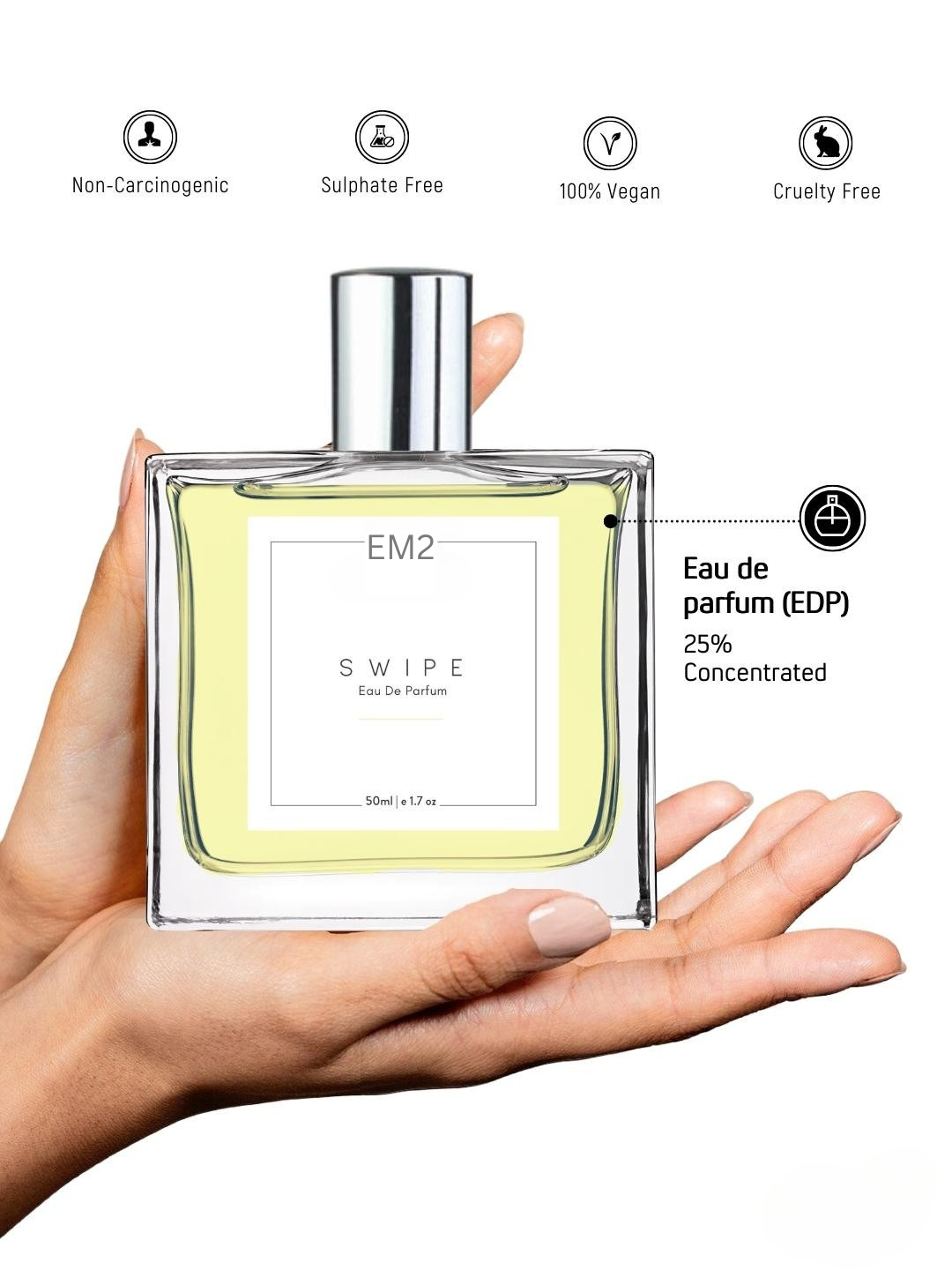 Swipe Perfume for Women | Eau De Parfum Spray | Powdery Fruity Rose Fragrance Accords | Luxury Gift for Her