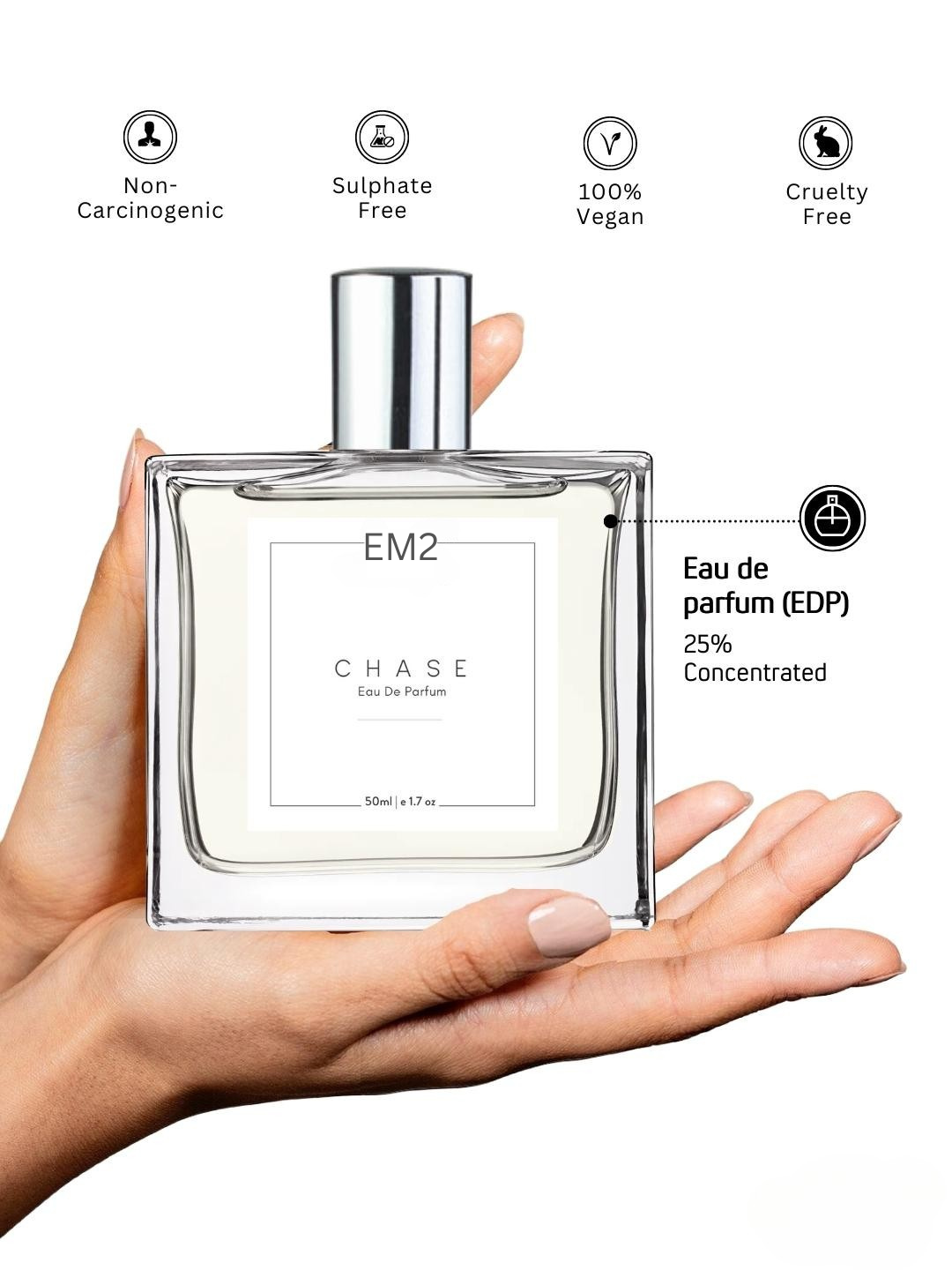 Chase Perfume EDP Spray for Men | Citrus Woody Spicy Fragrance Accords | Luxury Gift for Him
