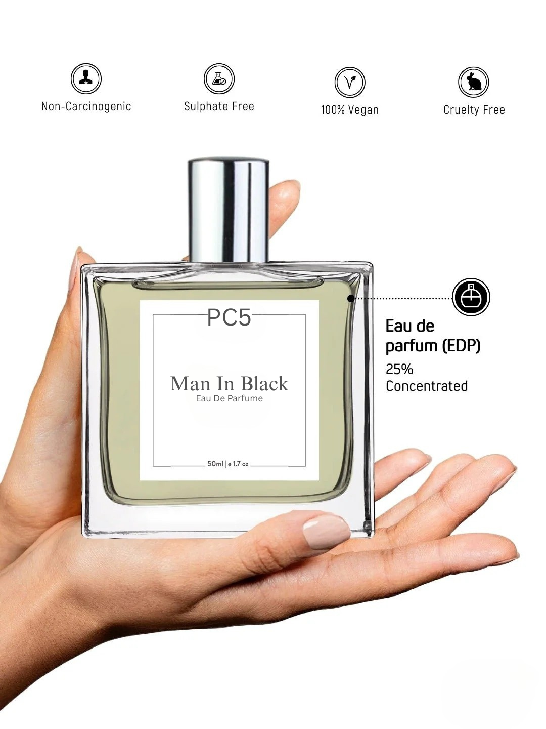 PC5 Man In Black Perfume EDP Spray for Men | Luxury Gift for Him