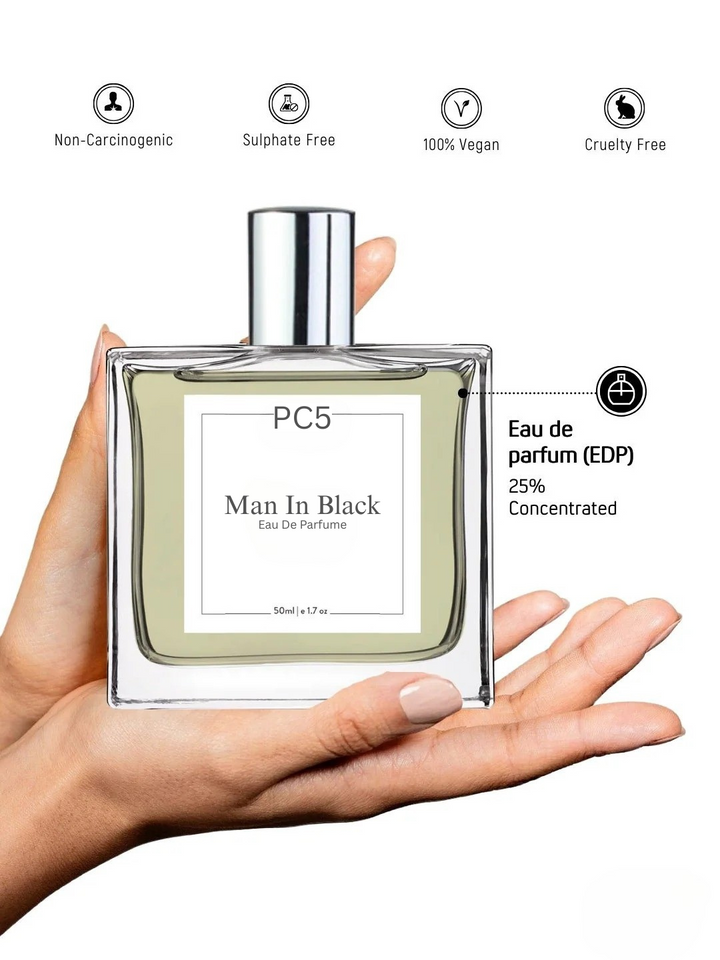 PC5 Man In Black Perfume EDP Spray for Men | Luxury Gift for Him