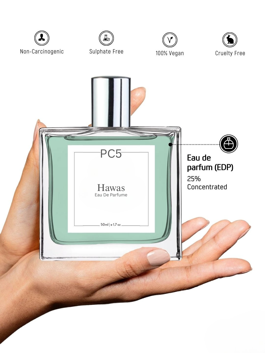 PC5 Hawas  Perfume for Men | Fruity Citrus Fresh Warm Spicy Fragrance | Luxury Gift for Him
