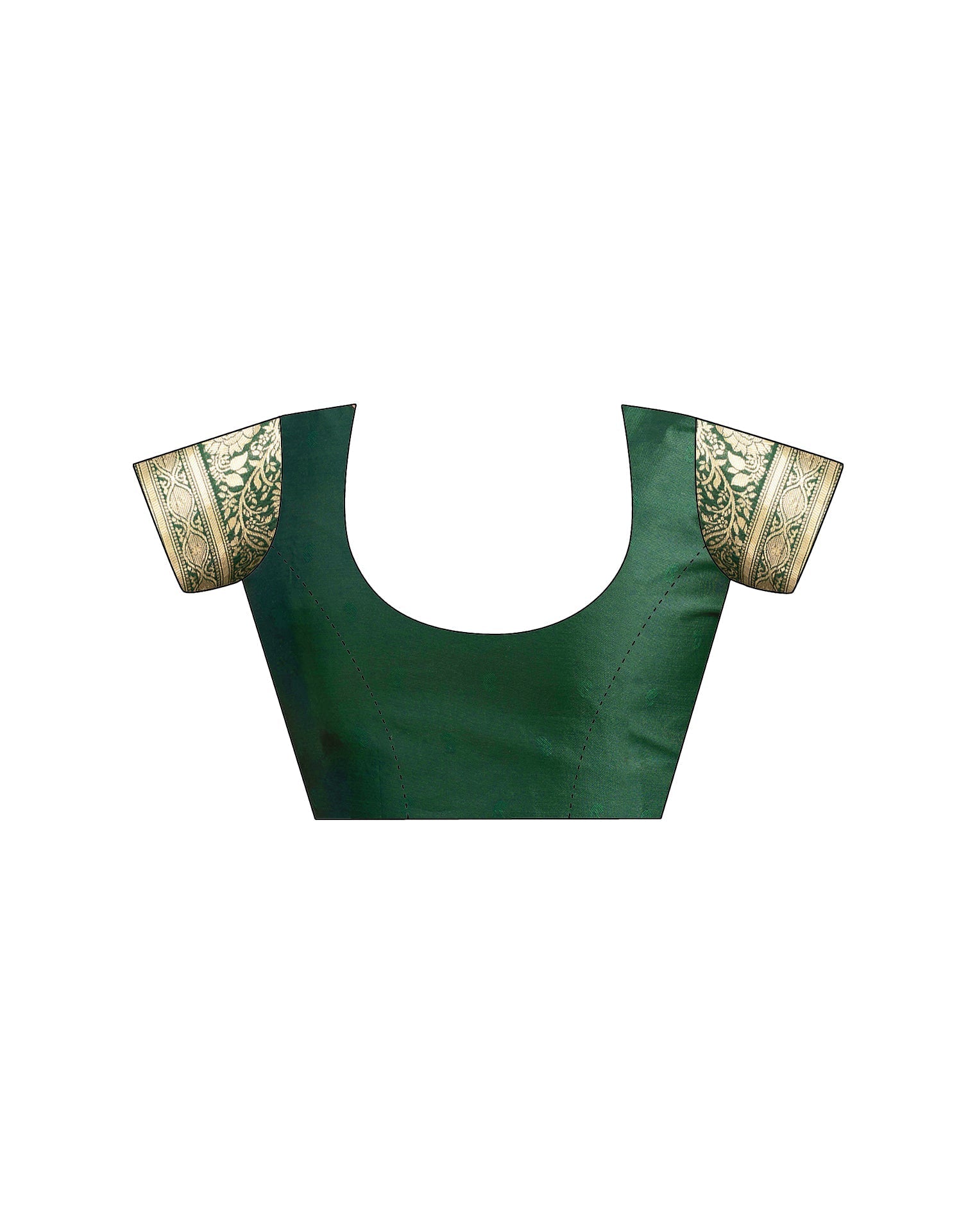 Dark Green Silk Woven Banarasi Saree