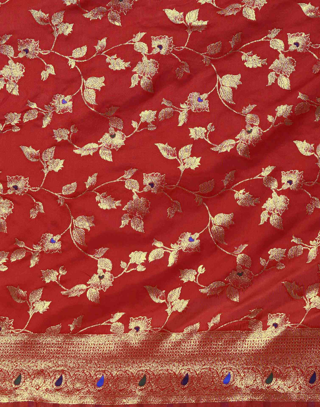 Red Silk Woven Banarasi Saree
