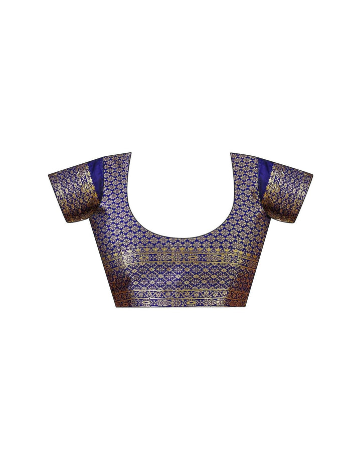 Royal Blue Silk Woven Banarasi Saree