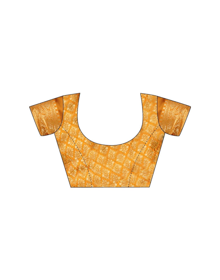 Yellow Silk Woven Saree