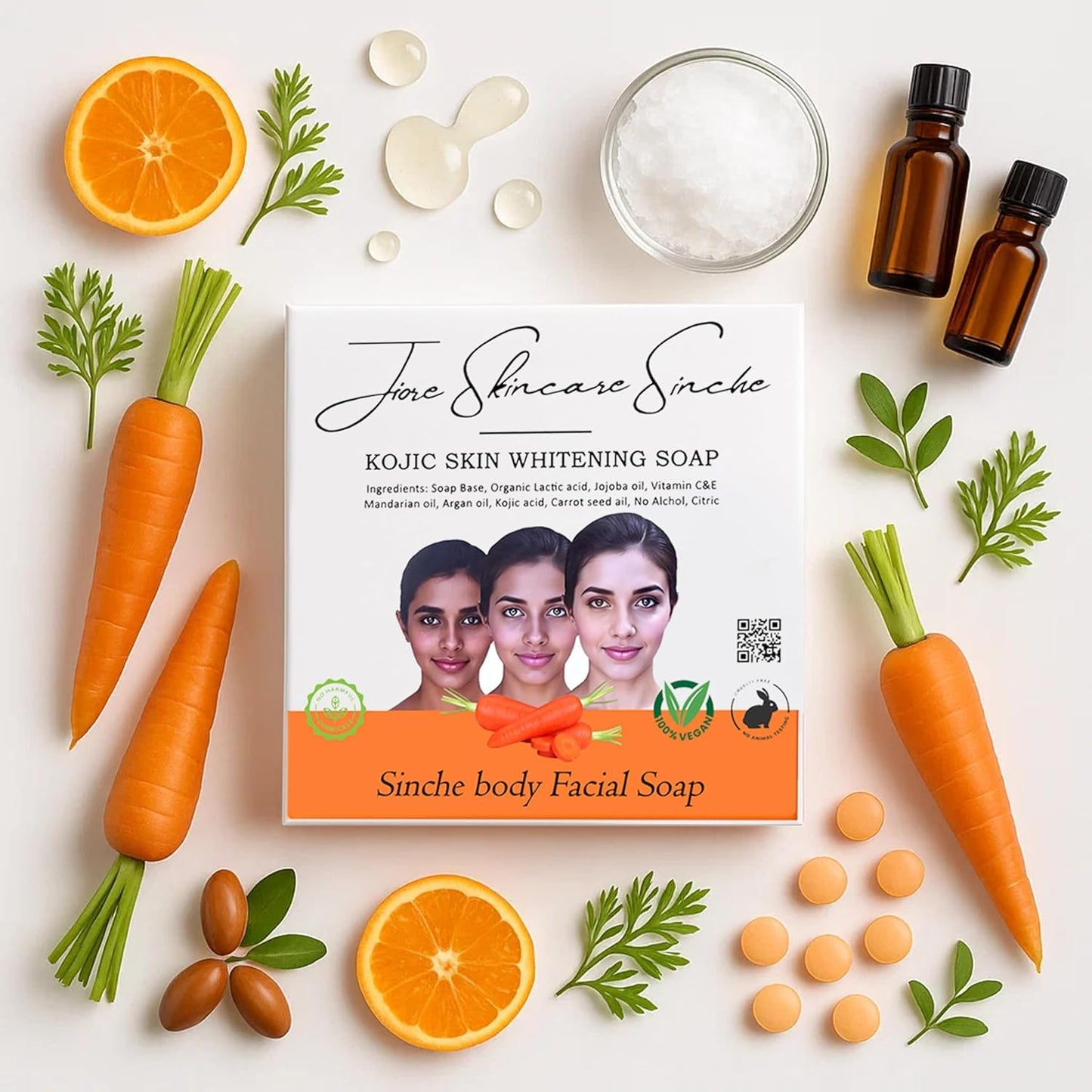 Jiore Skincare Sinche Body Kojic Skin Brightening Soap Body Facial Bar
