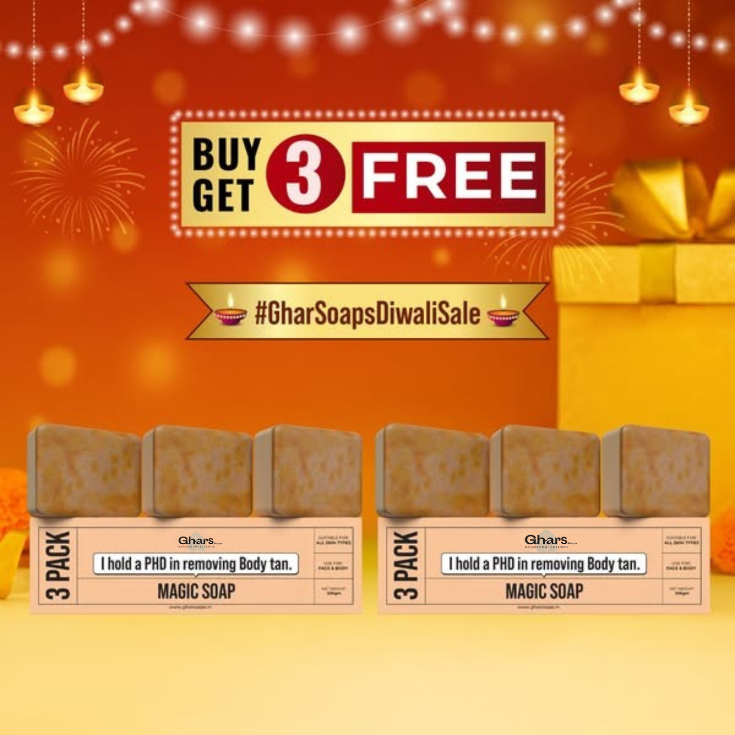 Megic Soap (Sandal Wood and Saffron Soap)  Combo