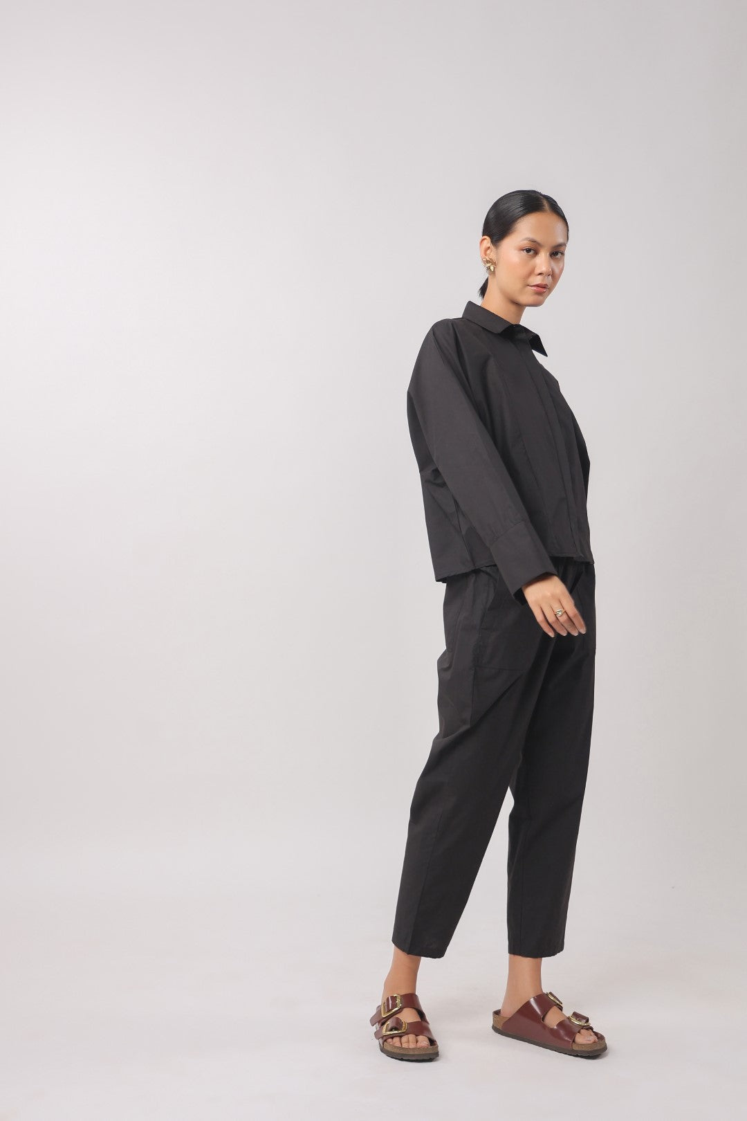 Women’s black cotton tops