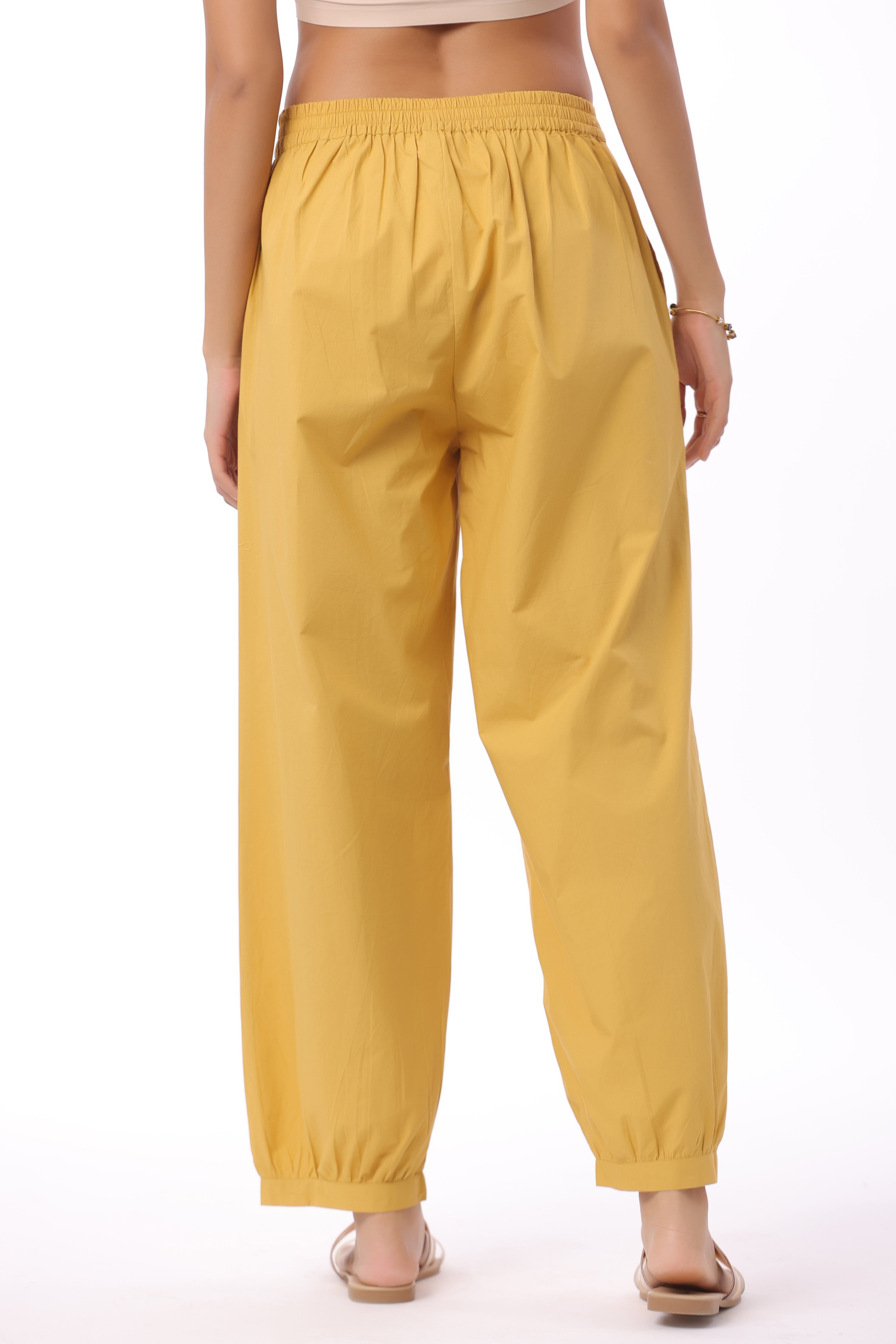 Women’s Mustard Yellow Cotton Trouser