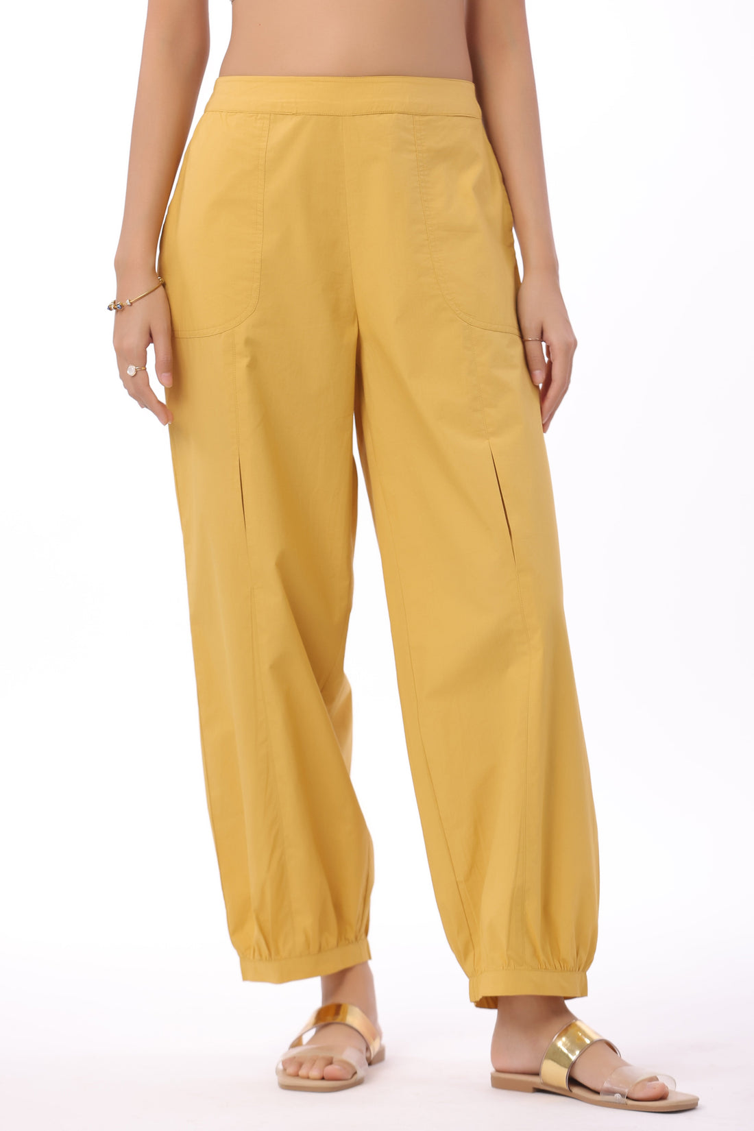 Women’s Mustard Yellow Cotton Trouser