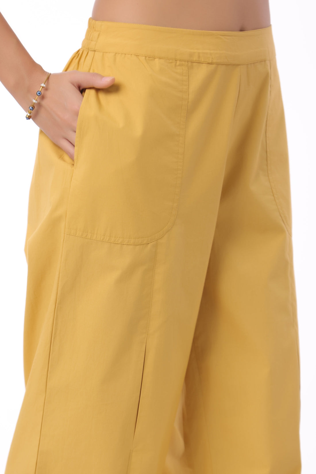 Women’s Mustard Yellow Cotton Trouser