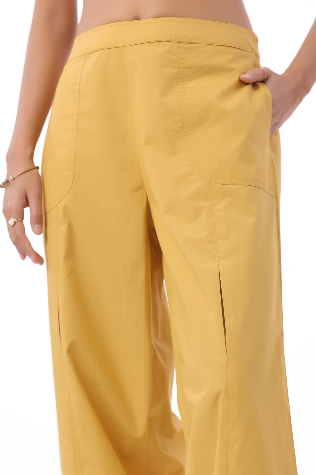 Women’s Mustard Yellow Cotton Trouser