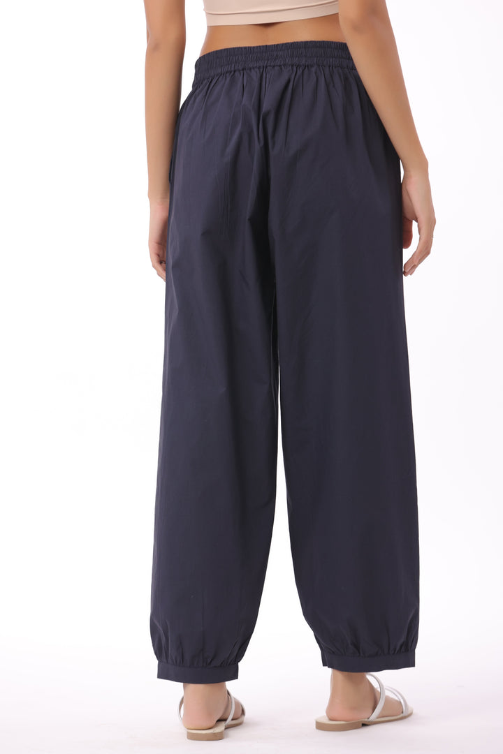 Women’s Navy Blue Cotton Trouser
