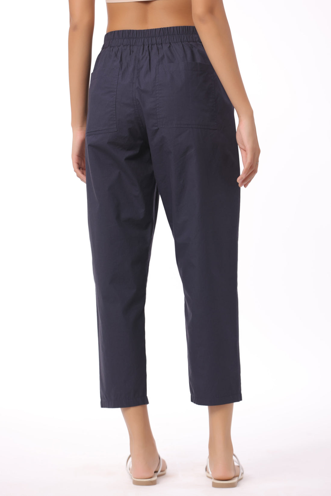 Women’s Navy Blue Cotton Trouser