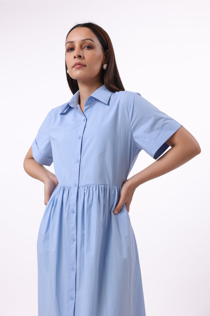 Women’s Blue Cotton Dress