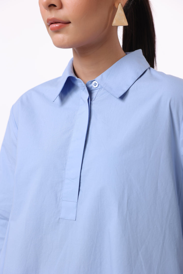 Women’s Blue Cotton Dress