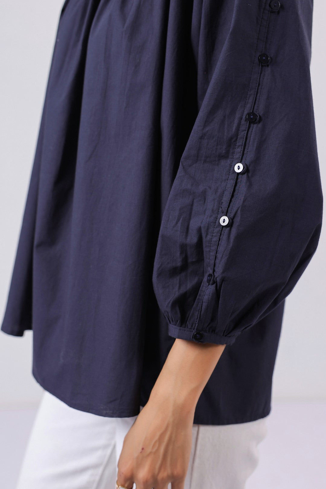 Women's navy cotton tops