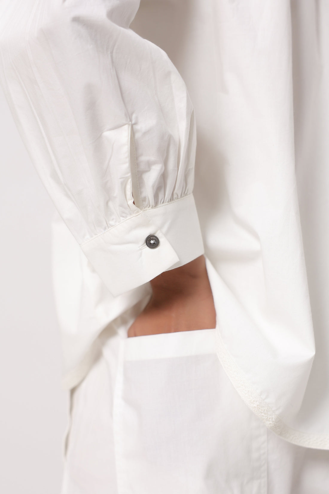 Women’s White Cotton Poplin Co-Ord Set