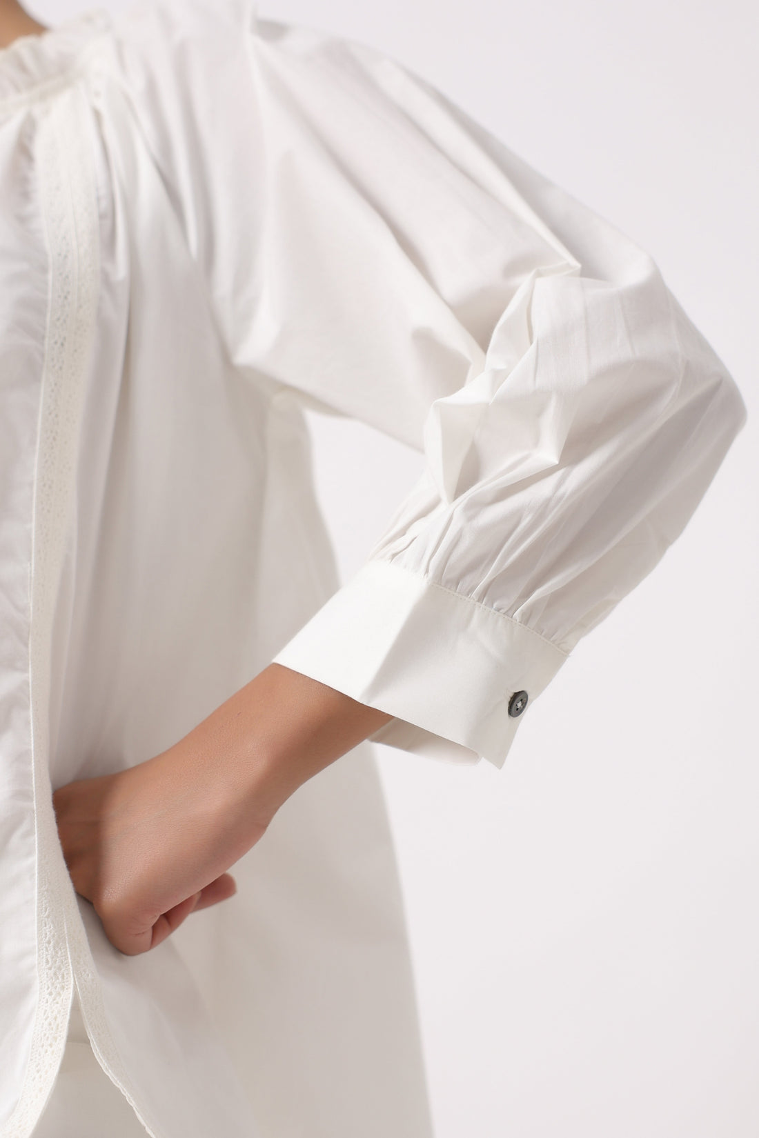 Women’s White Cotton Poplin Co-Ord Set
