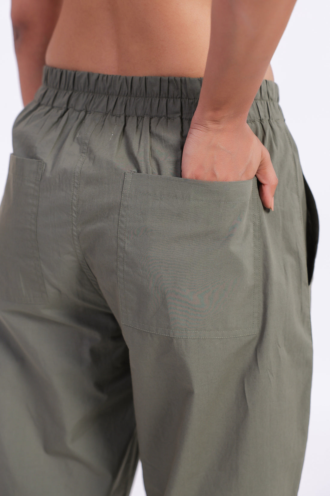 Women’s Green Cotton Trouser