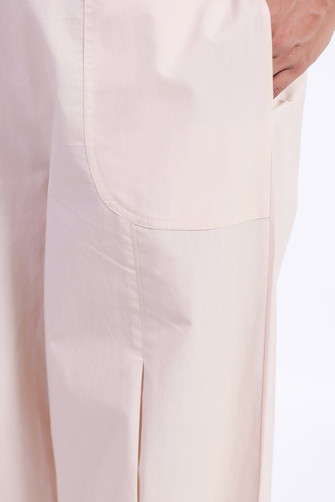 Women’s Beige Cotton Trouser