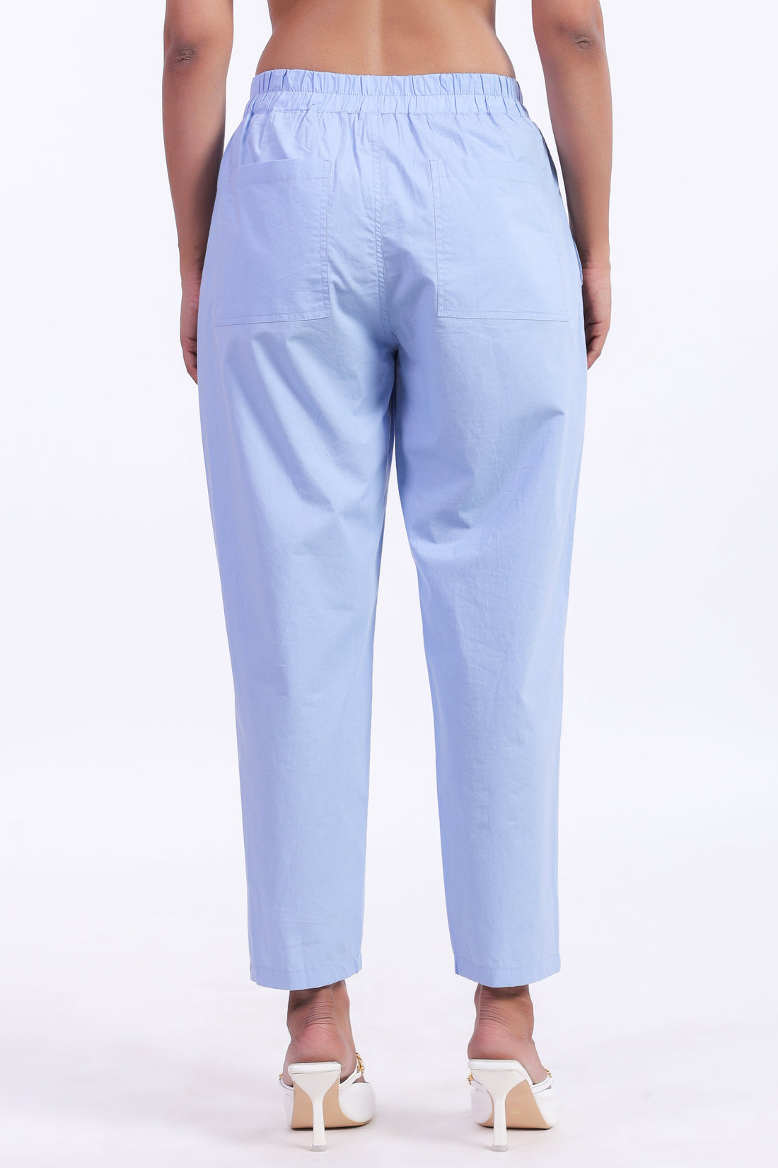 Women’s Blue Cotton Trouser