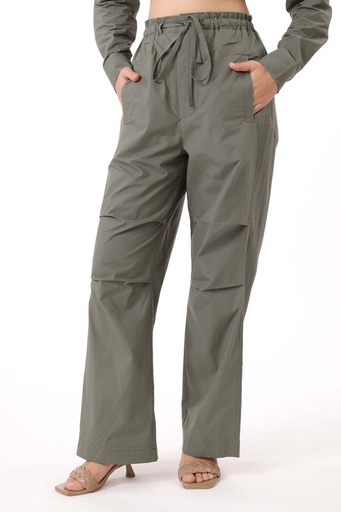 Women’s Green Cotton Trouser